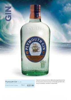 Plymouth Gin 70cl